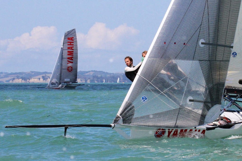 Yamaha 2 - 18ft Skiffs, Auckland January 13, 2013 © Richard Gladwell www.photosport.co.nz